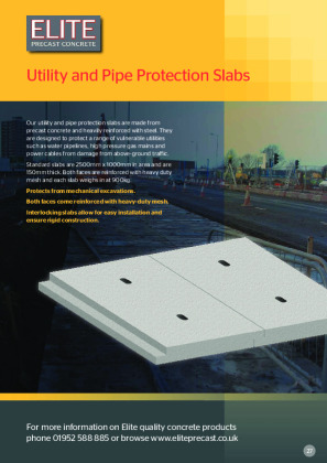 Utility & Pipe Protection Slabs Brochure