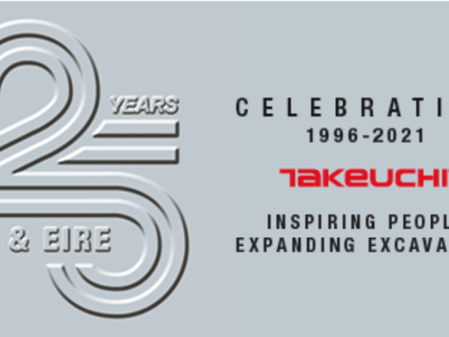 Takeuchi to celebrate 25 years’ operating in the UK and Eire.