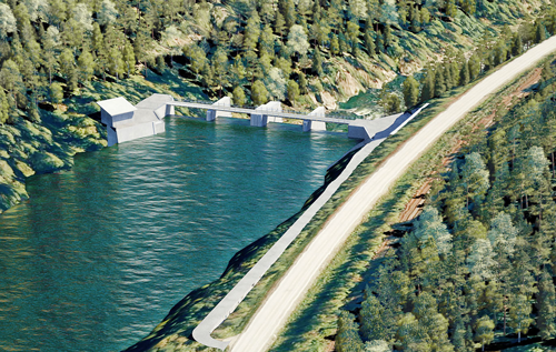 The project will use an existing intake dam