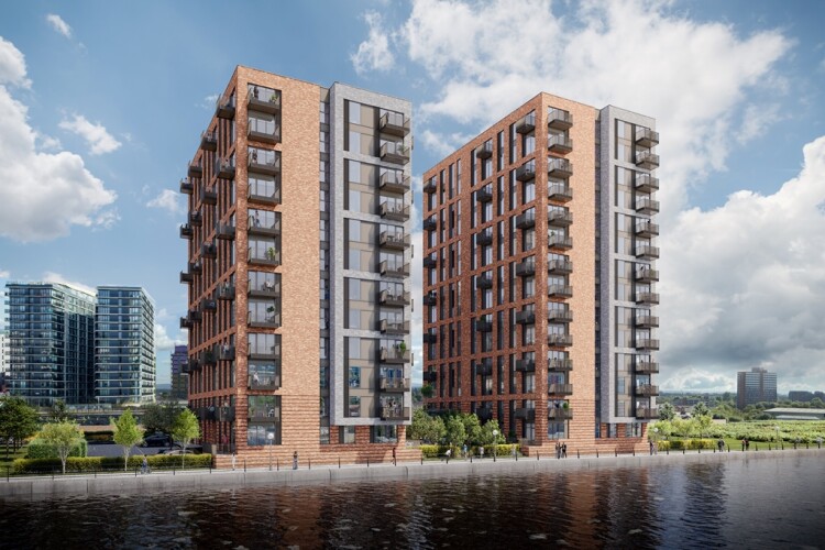 Peel Waters' apartment blocks at Manchester Waters have been designed by AHR 