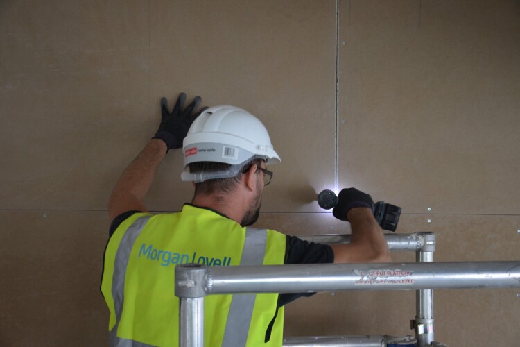 Breathaboard is installed in just the same way as standard gypsum wallboard. 