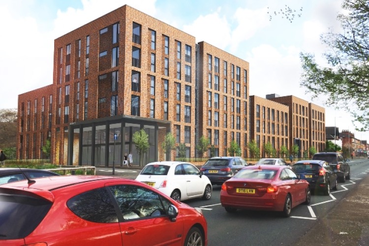 The new flats will be on the busy Princess Road