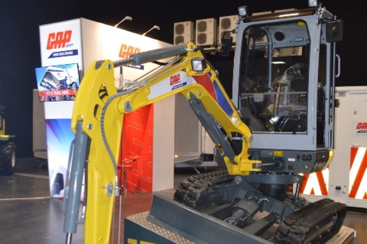 GAP's three-tone VDS excavator EZ28 pictured at the recent Morgan Sindall Innovation Expo