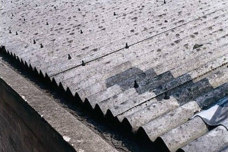 An asbestos roof