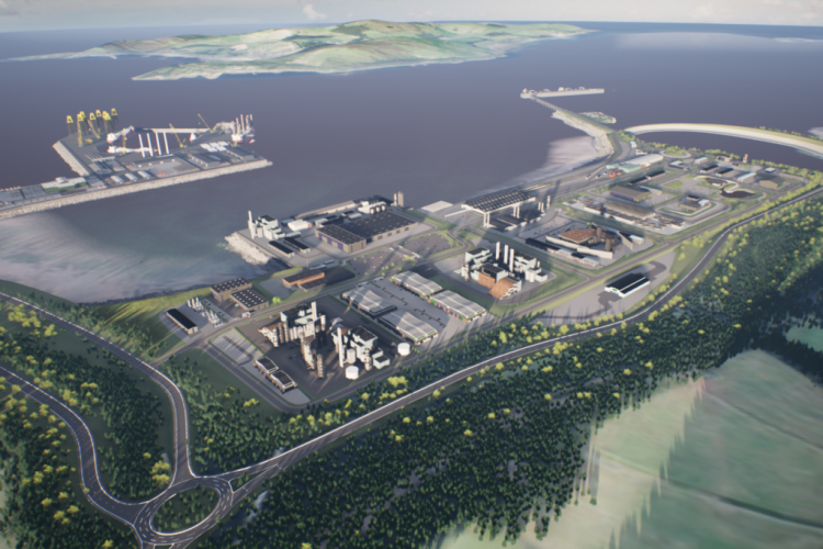 CGI of Hunterston Port and Resource Campus  (PARC)