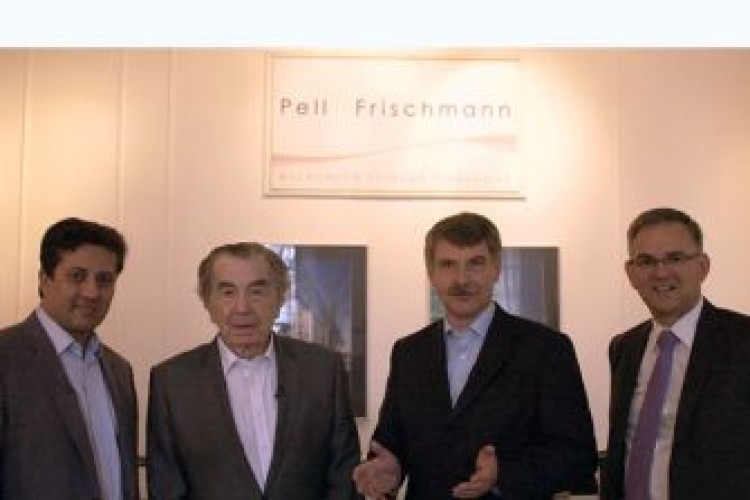 Dr Frischmann (second left) with the new Pell Frischmann leadership team