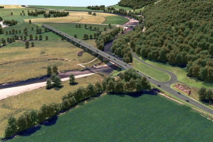 CGI of the new Dyfi Bridge