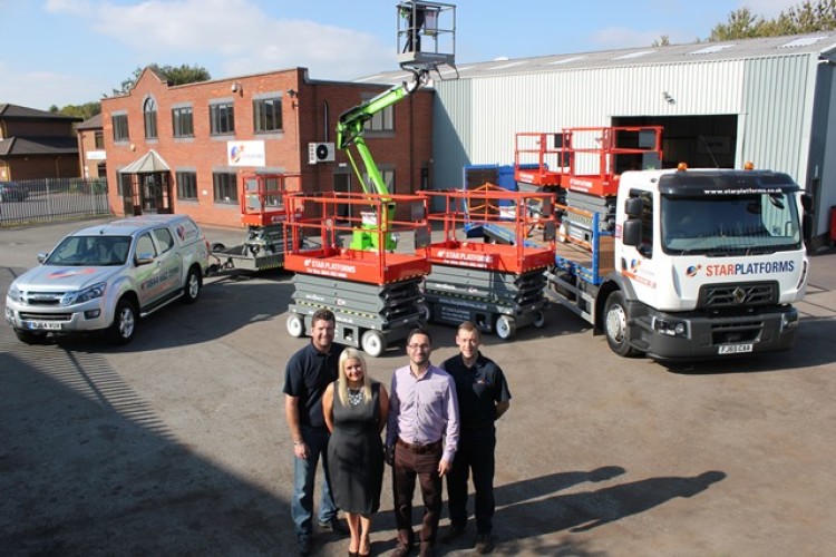  Star Platforms&rsquo; Midlands team comprises, from left, service manager Andy Denston, business development manager Charlotte Lake, general manager Sam Christian, and HGV driver Paul Mount