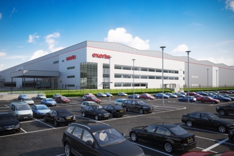 CGI of the Exertis distribution centre in Burnley