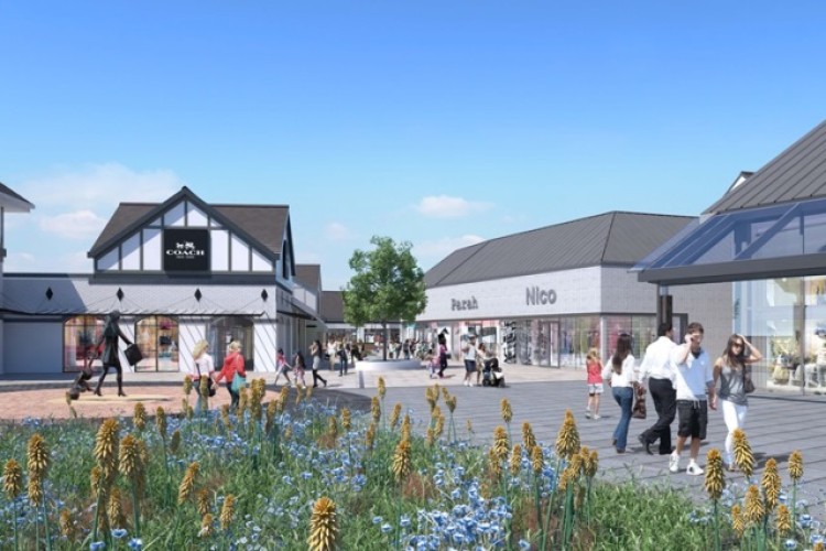 Artist&rsquo;s impression of the Cheshire Oaks expansion
