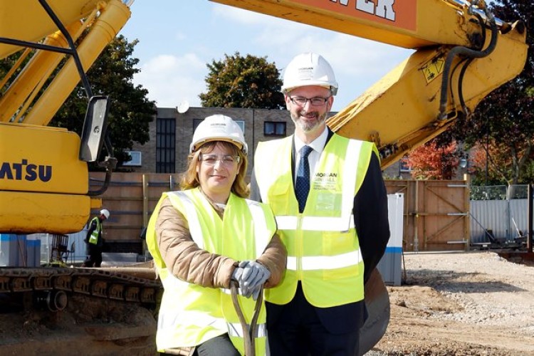 Enfield councillor Alex Cazimoglu (left) and Morgan Sindall project manager Tim Parker
