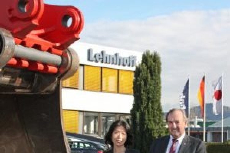 Keiko Fujiwara, CEO of Komatsu Europe, and Lehnhoff chief executive Peter Lehnhoff