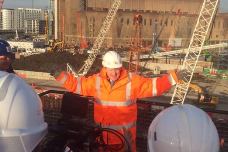 Mayor of London Boris Johnson signals the start of major works