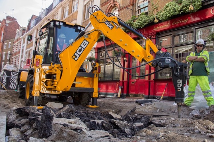 The JCB 3CX Compact is just 1.9m wide
