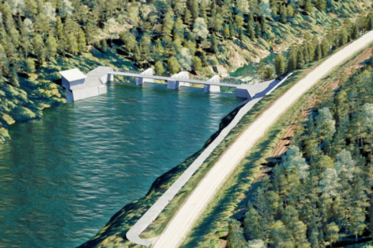 The project will use an existing intake dam