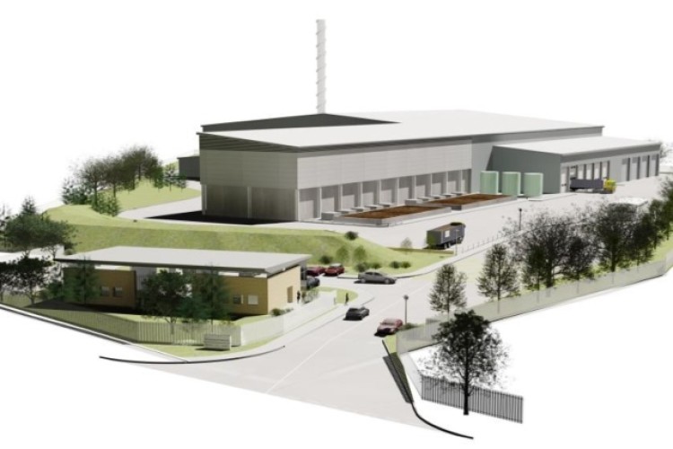 Artist's impression of Derby integrated waste facility