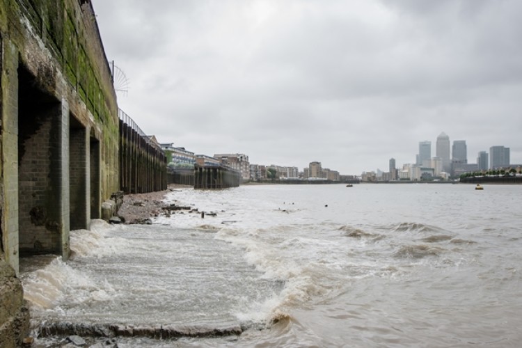 Sewage is discharged into the Thames at Wapping 