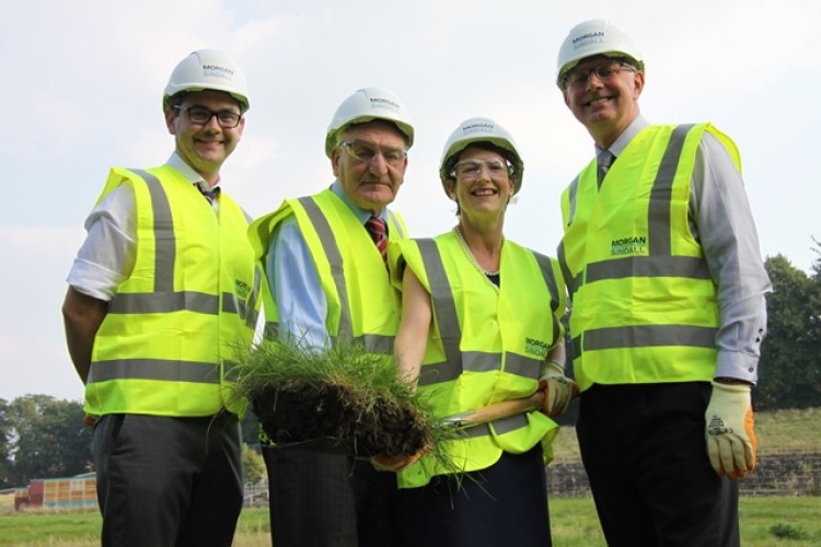 Left to right are: Morgan Sindall project manager James McDermott; council leader John Burrows; councillor Amanda Serjeant; and Chesterfield College principal Trevor Clay