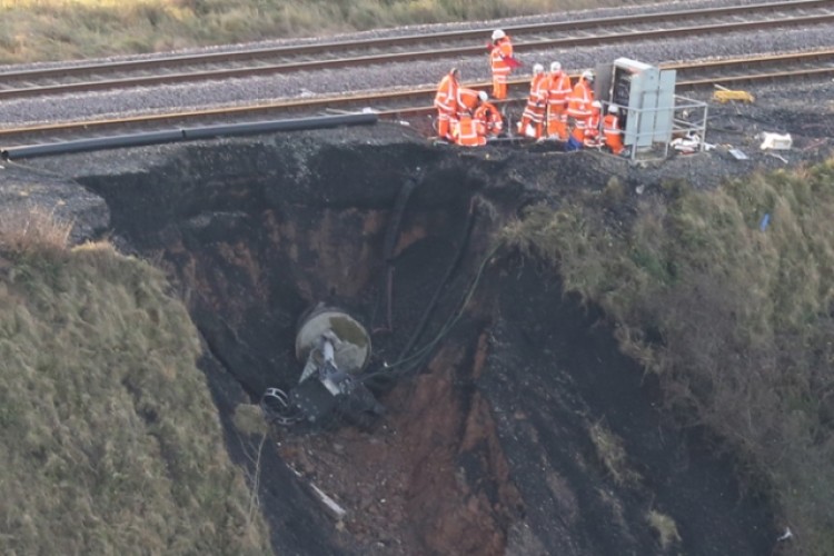 There were 125 earthwork failures on the railways last year