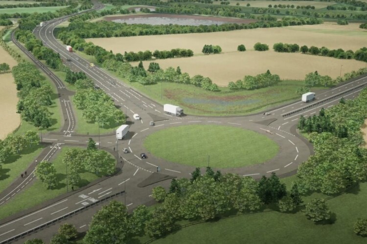 The A1331 paves the way for the planned Colchester Border Garden Community