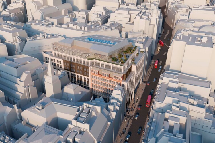 An eight-storey office block is to be built over Bank tube station