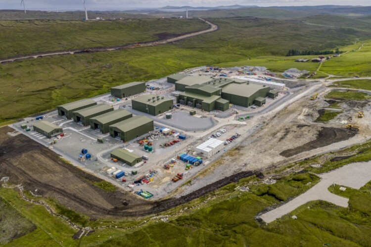 SSEN Transmission's HVDC converter station at Upper Kergord on Shetland, also built by Bam