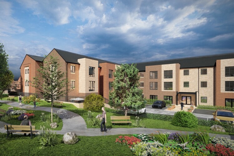 Artist's impression of the extra care development that Esh plans to build in Bridlington