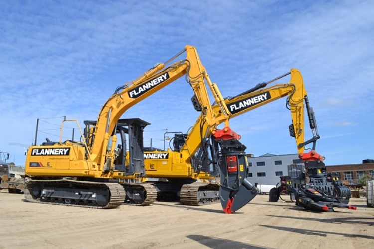 Some of Flannery's new Liugong excavators