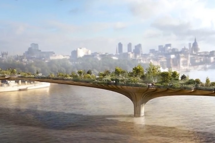 The garden bridge will have 270 trees and more than 100,000 plants, according to current plans