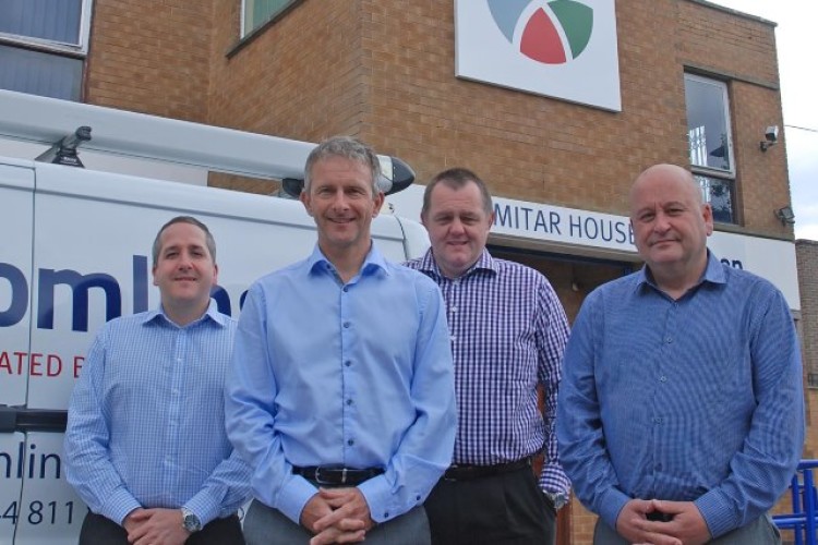 Pictured left to right are operations director Pete Woods, CEO Mark Davis, construction director Martin Gallagher and operations manager John Trainor