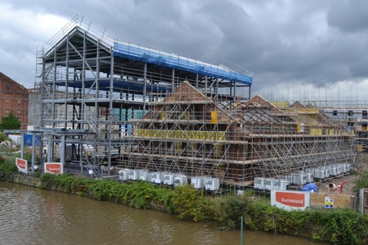Work is progressing on the regeneration at Bakers Quay Gloucester