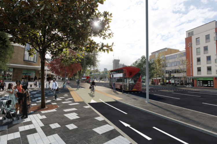 CGI of Stratford town centre improvement scheme 