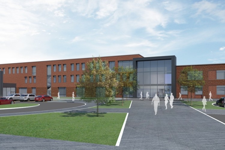 CGI of the new Laurus Cheadle Hulme secondary school that BAM will build