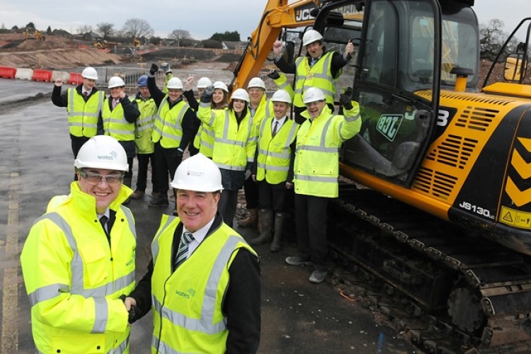 Tony Shenton of Wates (left) and local councillor Stuart Parker at a recent ground-breaking ceremony