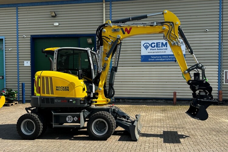 The EW65 wheeled loader was supplied with different attachments
