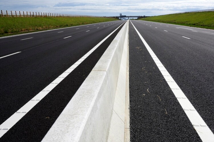 New markings on the the A47, east of Norwich