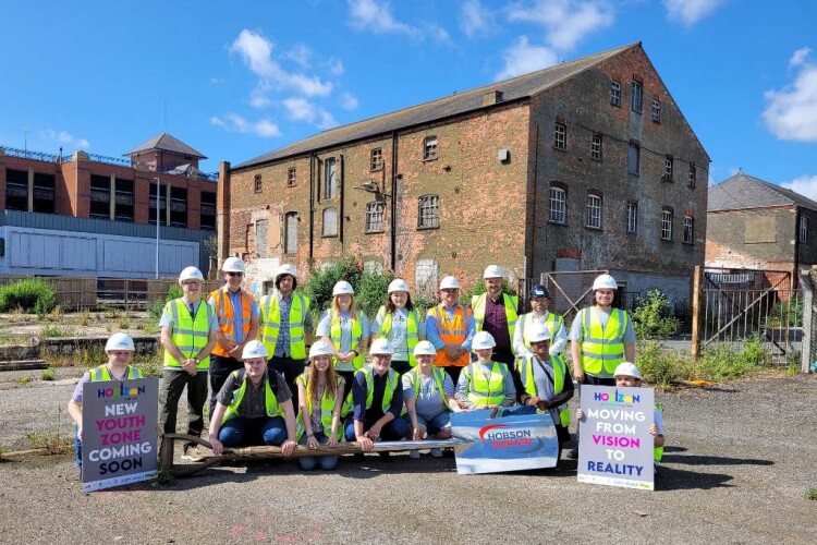 A team from Hobson & Porter with stakeholders on site