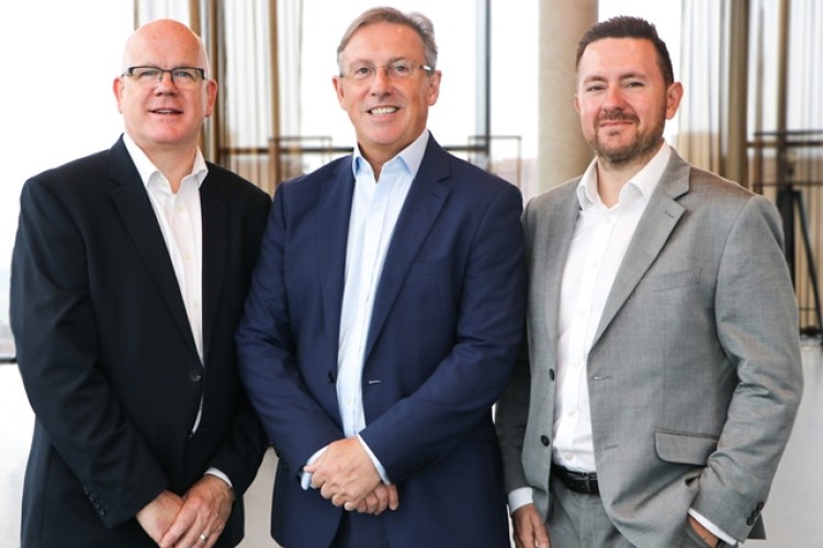 Colmore Tang Construction MD Neil Walters, group CEO Andy Robinson and group CFO Neil Martin