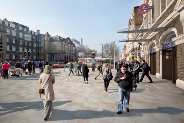 Artist's impression of the area outside Whitechapel station