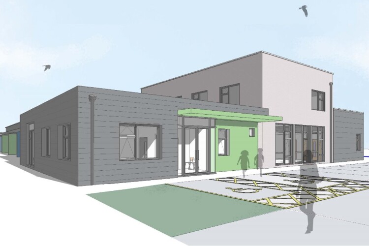 Artist's impression of the planned Kingsley Fields primary school