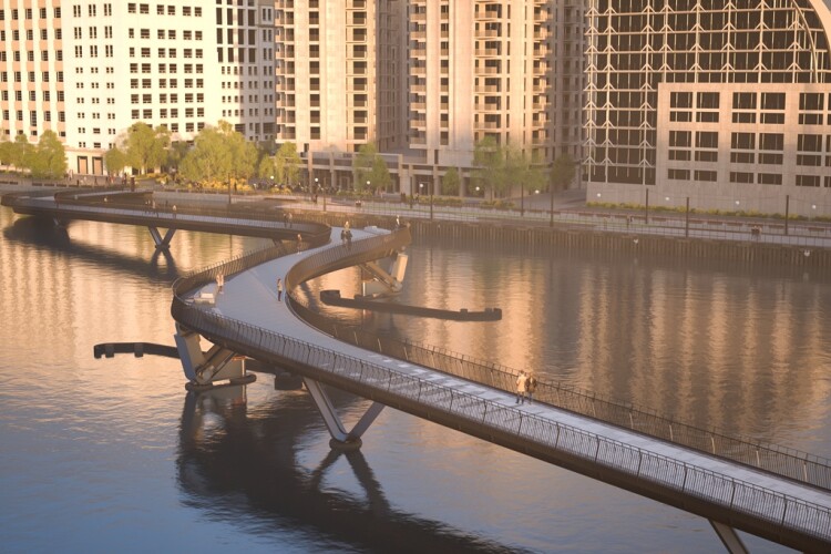 The bridge has been designed by Moxon Architects with Buro Happold and Eadon Consulting