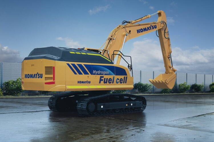 Komatsu's concept hydrogen-powered excavator