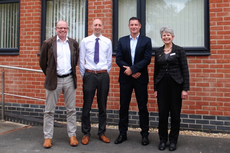 Left to right are Magna director Paul Read, Andy Mead from Wiltshire Council, Rollalong managing director Steve Chivers and SWPA director Mary Bennell