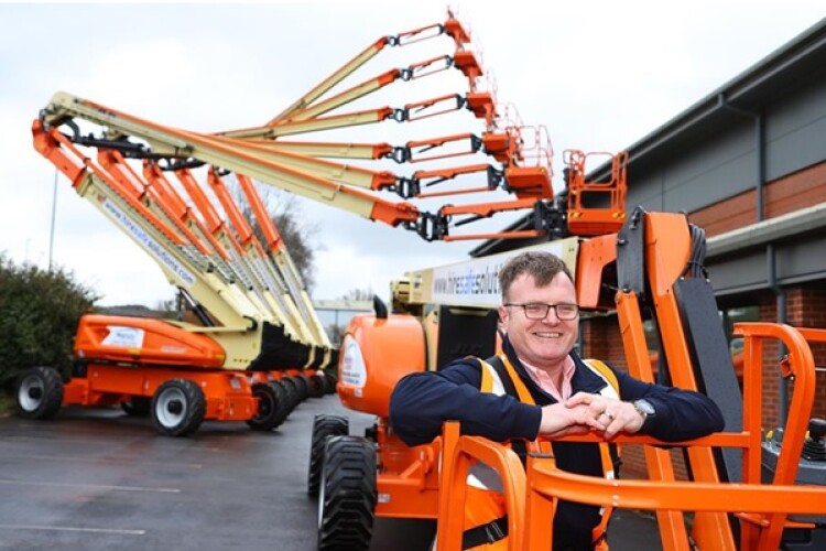 Gerard Jennings and some of his new JLG lifts
