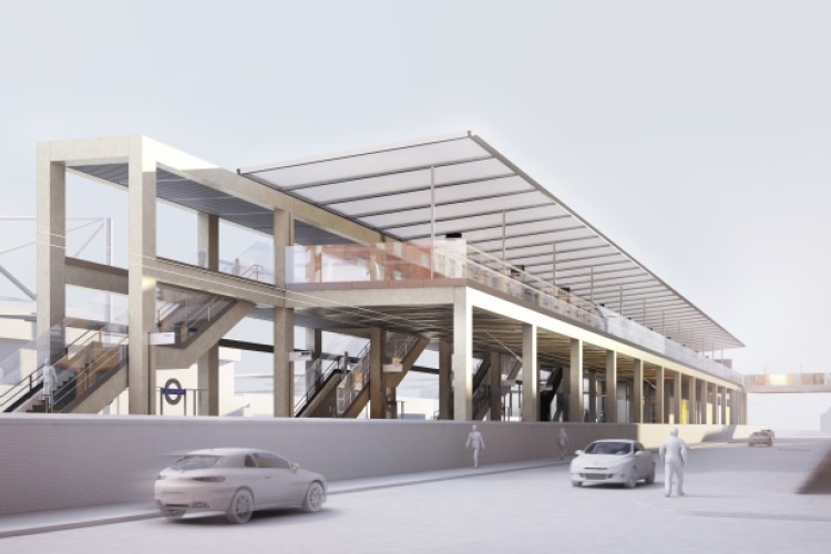 Artist's impression of the new Custom House station 