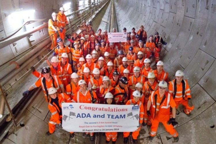 Western tunnels team celebrate end of tunnelling as Ada breaks through