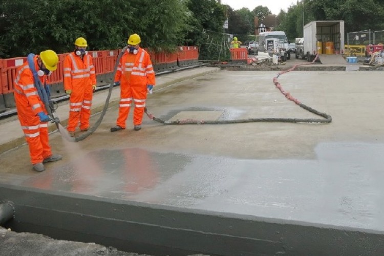 Applying the new waterproofing system in Grantham