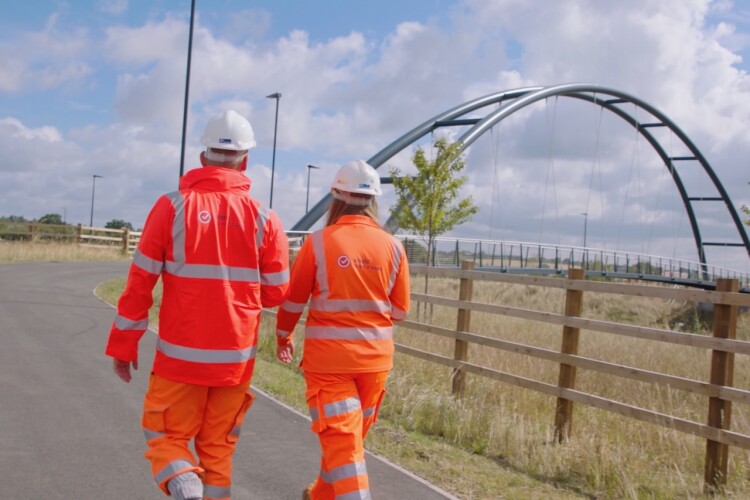 Winvic civils staff on a bridge projecy