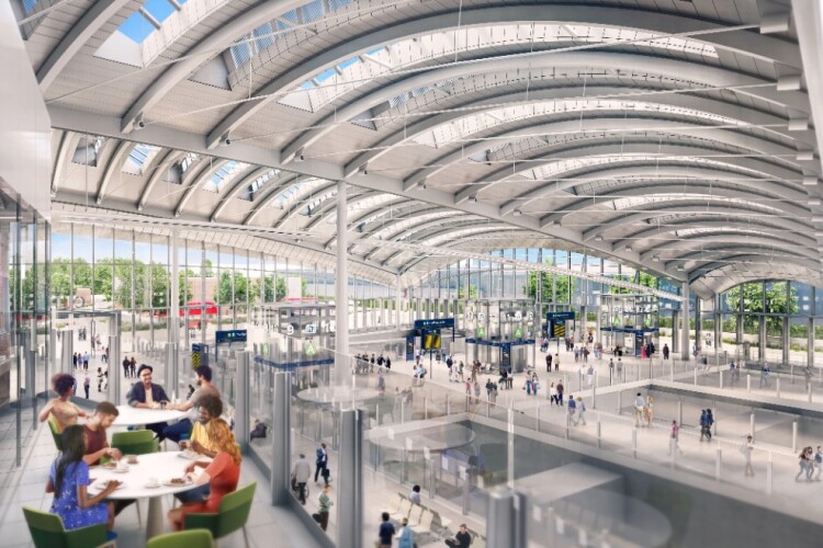The planned Old Oak Common roof, courtesy of HS2.