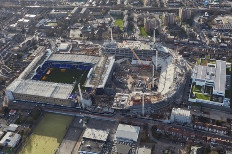 The club has released new aerial photos showing progress on the build